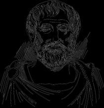A sketch portrait of Aristotle